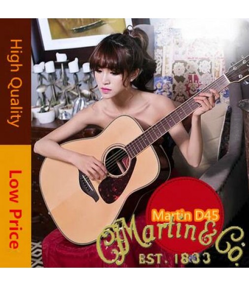 Best acoustic guitar-Martin D45 dreadnought standard series acoustic guitar 